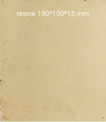 Rsine dense couleur ivoire 190x150x15 mm