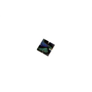 Square green abalone 6 x 6 mm, per piece