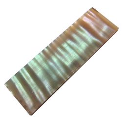 Recouvrement abalone flammée 36 x 11,5 x 1 mm pour archet de contrebasse