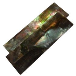 Ebauche(s) en nacre noire/grise de Tahiti reconstitu�e 95 x 20 x 6 mm la paire (2 pi�ces)