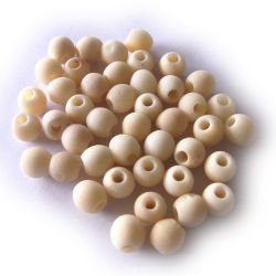 Perles en corozo 5 mm diam 50 pcs