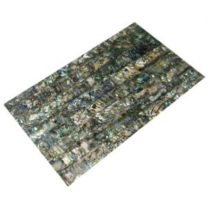 Plaque de nacre verte abalone reconstitue 240 x 140 x 0,1 mm