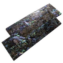 Ebauche(s) en abalone reconstituée, nacre verte 95 x 20 x 6 mm la paire (2 pièces)