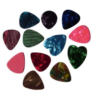 Picks, 10 pieces assortment from 0.5 mm to 1.3 mm thickness (plastic)