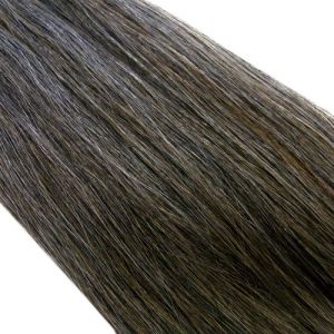 Dark pepper and salt grey bow hair ,82 cm length, 480 gr bundle