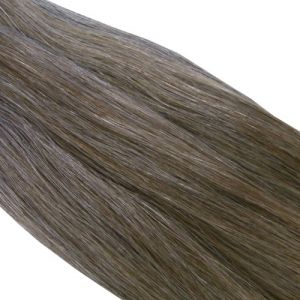 Crin gris poivre et sel moyen longueur 82 cm, la botte de 100 gr