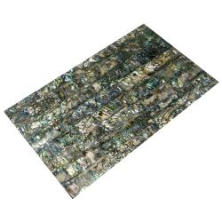 Plaque de nacre verte abalone reconstitue 240 x 140 x 0,4 mm