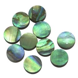 Rep�re(s) Paua, nacre bleue diam�tre 8 les 10 pi�ces