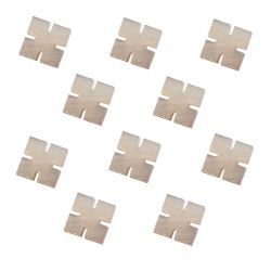 Carr�s nacre blanche 6 x 6 mm, les 10 pi�ces