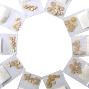 Assortiment de 10x10=100 pastilles nacre rose, diamtre 4,5mm  9mm