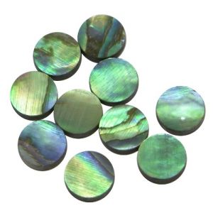 Rep�re(s) Paua, nacre bleue diam�tre 10 les 10 pi�ces
