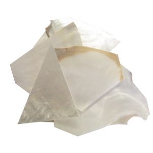 White MOP 4 mm thickness medium plates, sold by weight, 50 g