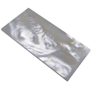 Plaque(s) de nacre blanche 40 x 20 x 1,5 mm, la pi�ce