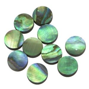 Dots Paua, blue abalone diam 2 , 10 pieces pack