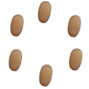 Boutons de mandoline ovales 18 x 10  mm env, jaunes, les 6 pcs