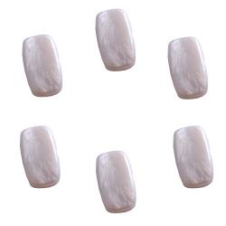 Boutons de guitare rectangulaires 23 x 12 mm env, nacrés, les 6 pcs