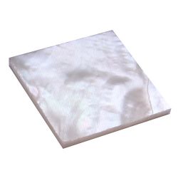 White MOP Square 18x18x3mm