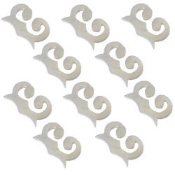 Incrustation(s) en nacre blanche, mod�le 'E', �paisseur 1 mm, les 10 pi�ces