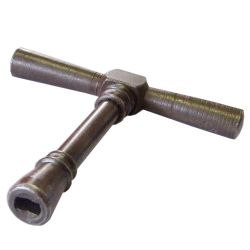 Clef(s) d'accord ancienne(s) m�tal manche T pour chevilles de clavecin, plates, diam 4,5mm, 5mm