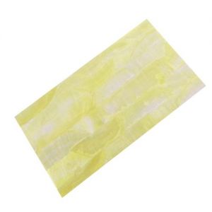 Plates, yellow laminated MOP 240 x 140 x 0.4 mm, per piece