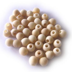 Perles en corozo 5 mm diam 50 pcs