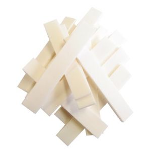Bone pieces for keyboards 85 x 13 x 2 mm, per piece