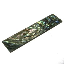 Recouvrement(s) nacre verte abalone coeur 36 x 11,5 x 1 mm pour archet de contrebasse, la pi�ce