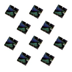 Carr�s paua nacre bleue 6 x 6 mm, les 10 pi�ces