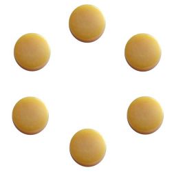 Boutons de guitare ronds 18 mm env, jaunes, les 6 pcs
