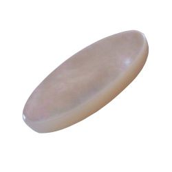 Ovale de nacre blanche pour saxophone, 25x11 mm, poli