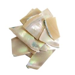 Nacre burgau en 1 mm au poids petites plaques, 50 gr (~150 cm2)