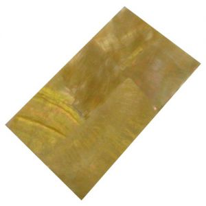 Plaque(s) de nacre jaune reconstitue 120 x 70 x 1,5 mm, la pice