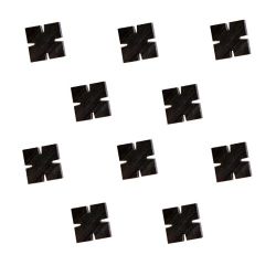 Carr�s nacre noire 6 x 6 mm, les 10 pi�ces