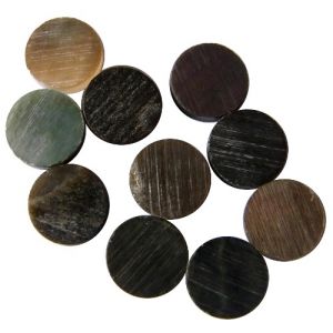 Rep�re(s) nacre noire/grise de Tahiti diam�tre 1,5 les 10 pi�ces