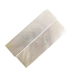 White MOP 65 x 25 x 2 mm one pair (2 pieces)